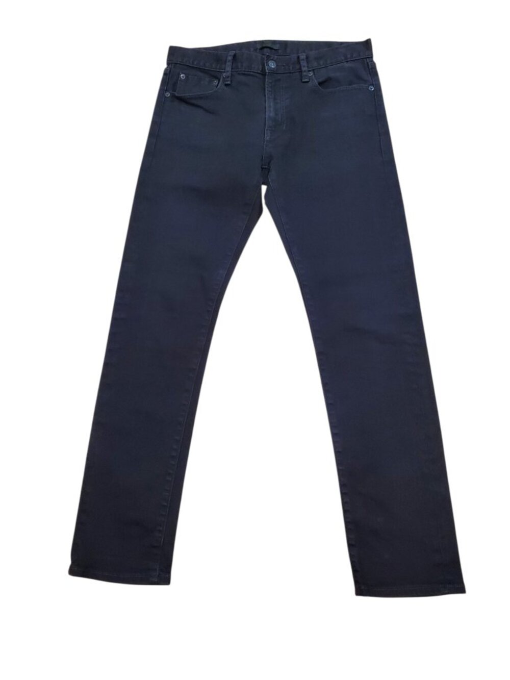 UNIQLO SZ 32x32 Men's Selvedge Slim Straight Low-rise Jeans in Black Wash